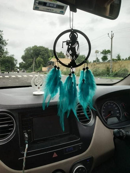 Hanging Car Accessories Dream Catcher with Shree Krishna Idol